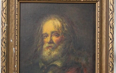 Italian oil Portrait Painting of a Bearded Man by Ciappa Giovanni.