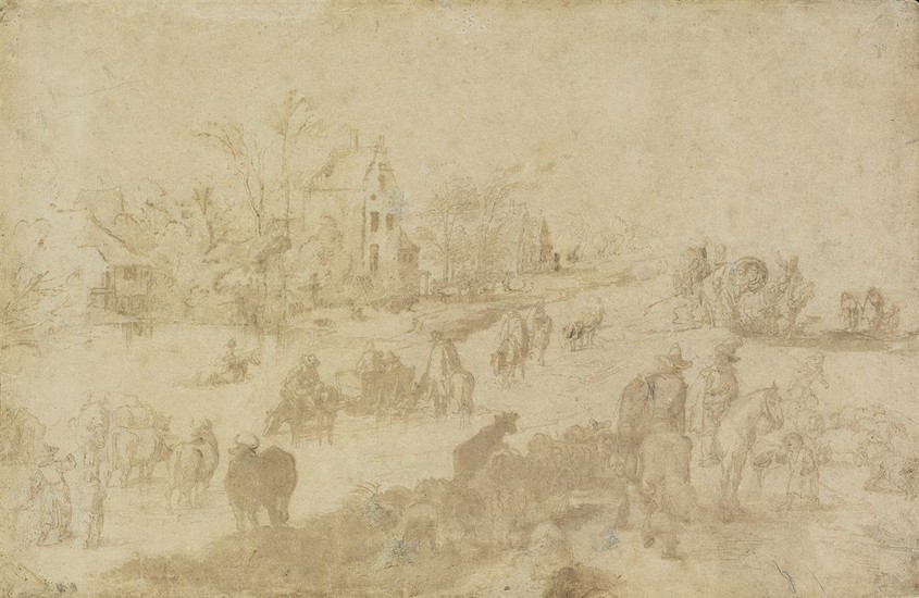 JAN BRUEGEL THE YOUNGER (Brussels 1601-1678 Antwerp) A Country Landscape at the Edge...