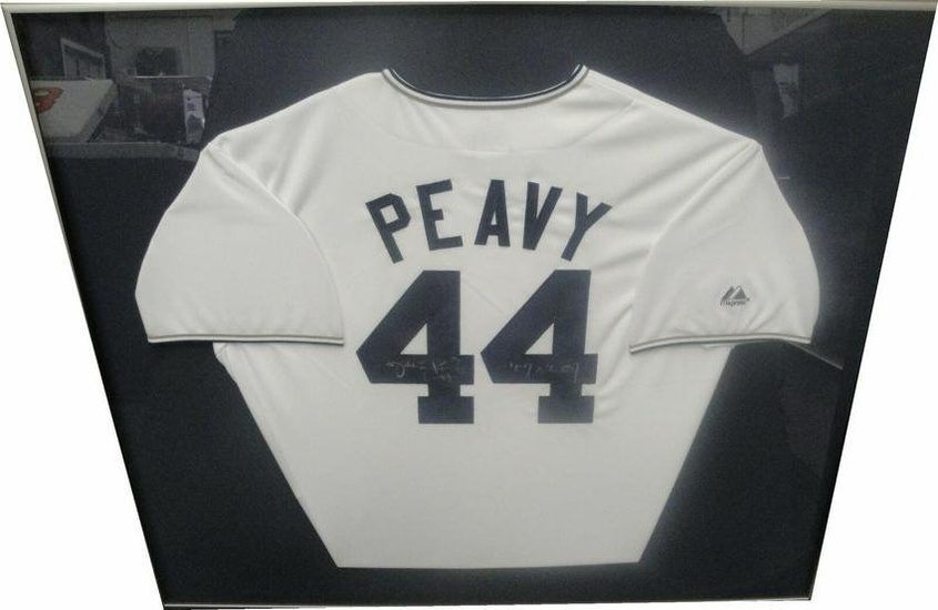Jake Peavy Hand Signed Autographed Jersey San Diego Padres W/