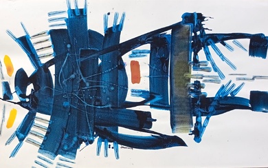 Jean MOULIN (1932-2009) Composition abstraite, 1959 Encres de couleur sur papier Signée et datée 59...
