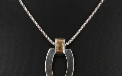 John Hardy Sterling Pendant Necklace with 22K Accents