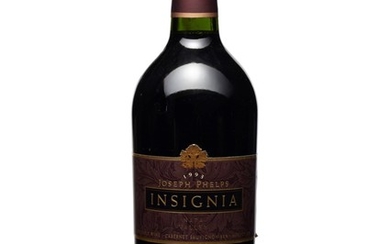 Joseph Phelps, Insignia 1993, Napa Valley Good appearance Levels base of neck or better In original carton Obtained on release and offered in original packaging, unopened until inspection by Christie’s specialists. Stored in a purpose-built...