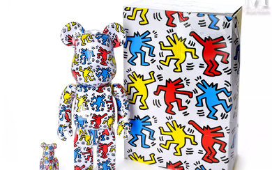 Keith HARING (1958-1990) Be@rbrick 400% et 100%