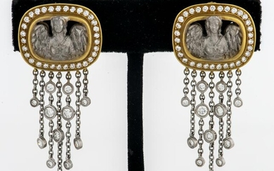 Kieselstein-Cord 18K Angel Diamond Drop Earrings