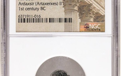 Kingdom of Persis 1st Century BC Ardaxsir II AR Obol Ancient Greek Coin NGC F