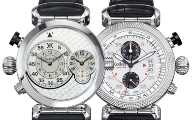 Korloff - Reversible Saint-Louis GMT Chronograph Watch Swiss Made- AV9Q/Q - Men - BRAND NEW