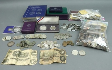 LARGE GROUP US & FOREIGN SILVER & NON SILVER COINS