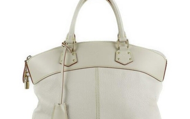 LOUIS VUITTON Louis Vuitton Lockit MM Handbag M91874 Suhari Leather Bron with Padlock