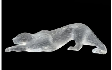 Lalique Zeila Clear Frosted Crystal Panther