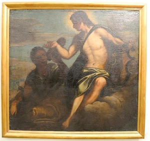 Large Italian School, oil on canvas, Two Male