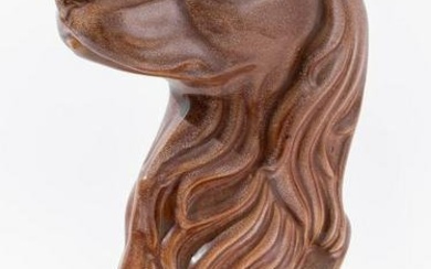 Large Vintage Ceramic Bust of an Irish Setter Dog