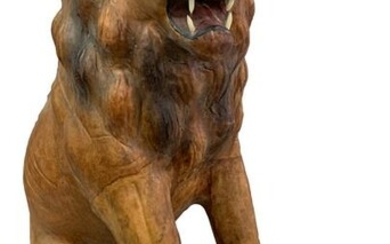 Leather Lion Sculpture