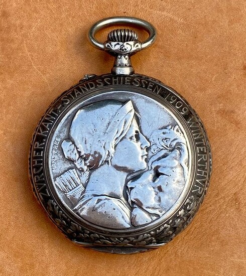 Longines - Schützenuhr Schützenfest Pocket watch - cal.19,75N - ”Tir cantonal the Winterthur” - Men - 1901-1949