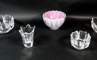 Lot of 5 Swedish Glass Art Bowls