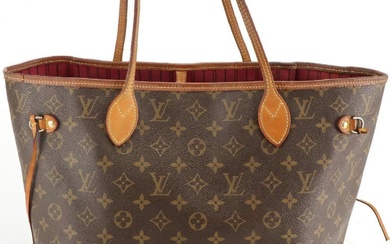 Louis Vuitton Neverfull MM Tote in Monogram Canvas with Leather Trim
