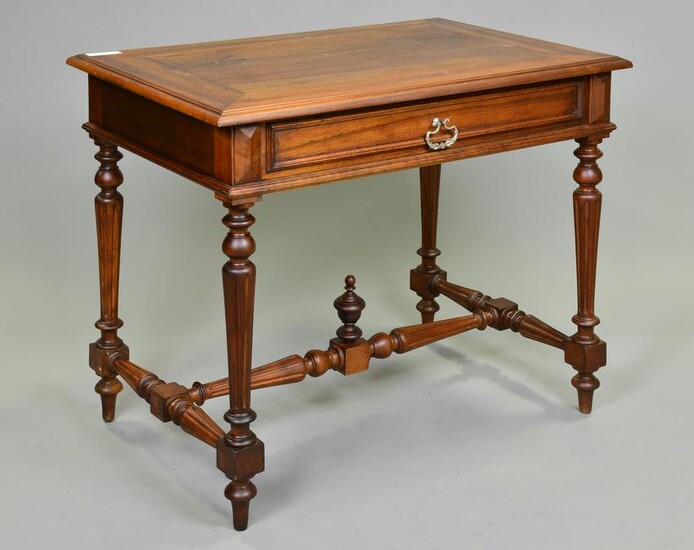 Louis XVI Style Single Drawer Walnut Table