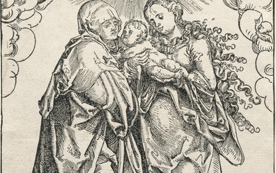 Lucas Cranach D. Ä. (1472 Kronach - Weimar 1553) – Die Jungfrau mit dem Kind und der hl. Anna