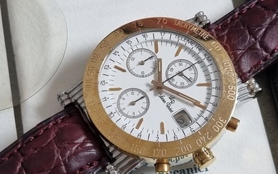 Lucien Rochat - Vintage automatic chronograph steel and 18 kt gold white dial mm 39 full set newoldstock - 21463052 - Men - 1990-1999