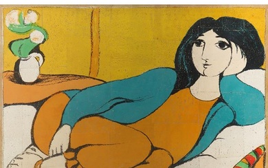 Domenico Cantatore (Ruvo di Puglia, 1906 - Parigi, Francia, 1998), Lying woman