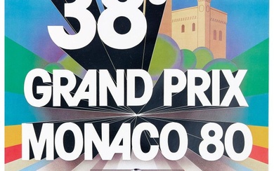 MICHAEL TURNER 38e Grand Prix Monaco 1980 - Offset, AIP, Monaco. Qualité : B. 60,60...