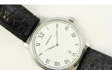 MONTBLAC TRADITION DRESS WATCH REFERENCE 7336, white dial wi...