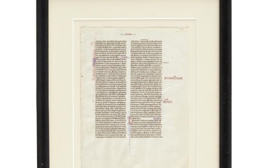 Manuscript Leaf on Vellum