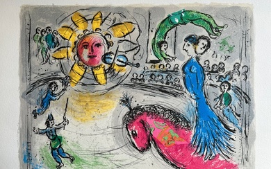 Marc Chagall (1887-1985) - Soleil au cheval rouge