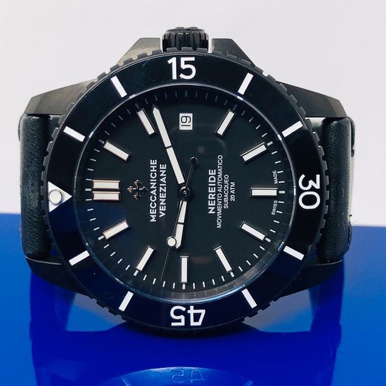 Meccaniche Veneziane - Automatic Diver Watch Nereide 3.0 CERAMICA Black PVD EXTRA Rubber Strap - 1202016 - Men - BRAND NEW