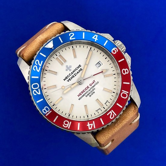 Meccaniche Veneziane - Automatic Watch Nereide GMT 2.0 Extra Strap - Diaspro Crema - Men - BRAND NEW