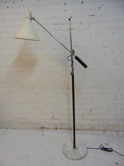 Mid Century floor lamp, Italian made, adjustable shade