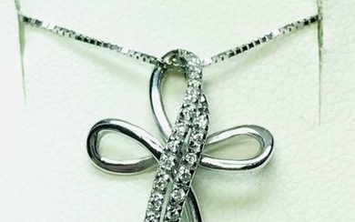 Miluna - 18 kt. White gold - Necklace with pendant Diamond