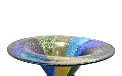 Murano Italian Art Glass Multicolored Centerpiece Bowl