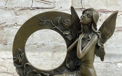 Mystical Fairy Bronze And Marble Sculpture