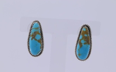 Native American Navajo Handmade Turquoise Earring's By