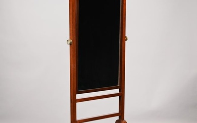 Neoclassical Style Mahogany Cheval Mirror
