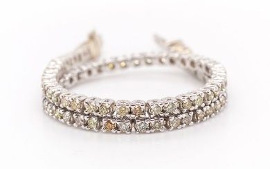No Reserve Price - 1.50 tcw - 14 kt. White gold - Bracelet Diamond
