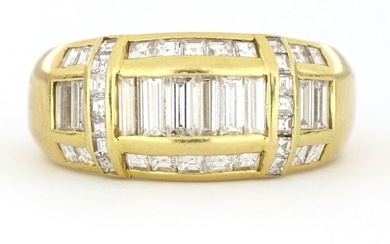 No Reserve Price - 18 kt. White gold, Yellow gold - Ring - 3.50 ct Diamond - Diamonds