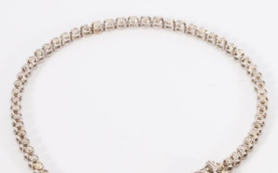 No Reserve Price - Diamond Tennis Bracelet - 14 kt. White gold - Bracelet - 0.77 ct Diamond