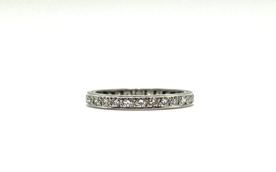 No Reserve Price - Ring Platinum - 0.28 tw. Diamond (Natural)