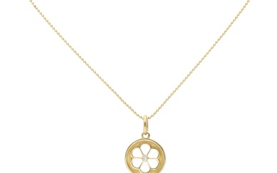 No Reserve - Tiffany & Co 18K geelgouden 'Blossem flower' key hanger met collier.