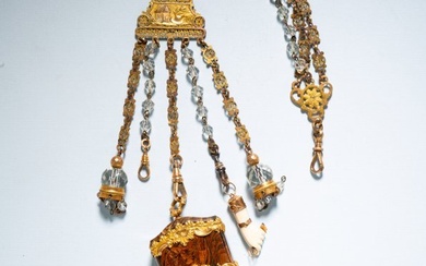 ORNATE VICTORIAN CHATELAINE WITH LIGHTER.