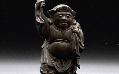 Okimono - Bronze - Matsubara Johō 松原如方 (?-?) - God of Good Fortune Daikoku 大黒天像 - Japan - Taishō period (1912-1926)
