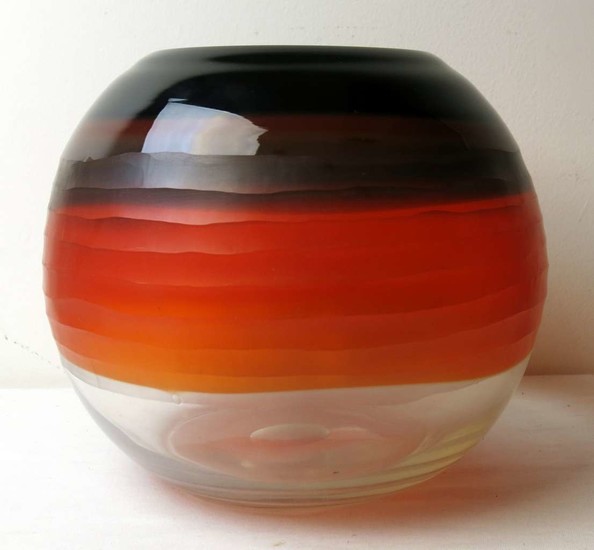 Old Handcrafted Glass Vase
