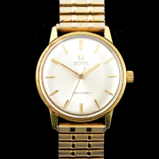 Omega - a gentleman's Seamaster gold-plated automatic wristwatch.