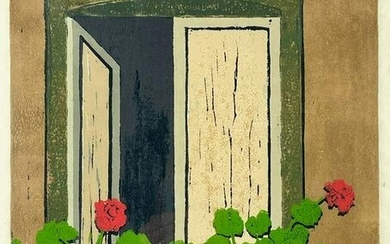 "Open Window" Color Woodcut by Davira Fisher