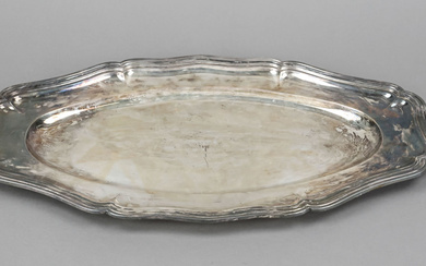 Oval tray, 20th century, silver test