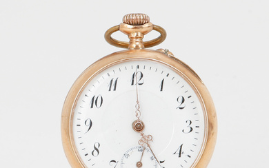 POCKET WATCH/GRANDMOTHER'S WATCH, 14k gold, total weight approx. 23,7 grams.