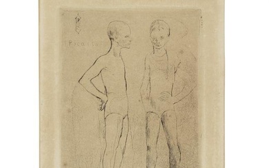 Pablo Picasso (1881-1973); Les deux Saltimbanques, from La suite des Saltimbanques;