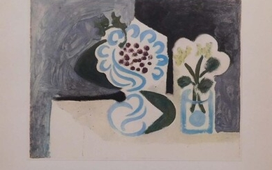 Pablo Picasso , After: Signed Lithograph, Nature morte (Fleurs)