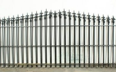 Pair 12' Wrought Iron Fence Panels